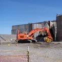 Demolishing large vertical tanks near U Plant