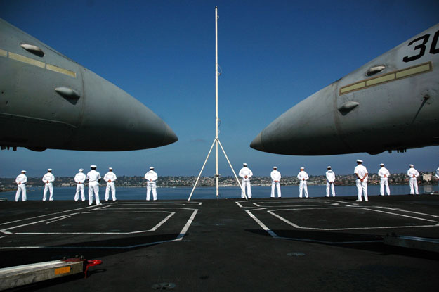 Sailors Aboard the USS Nimitz