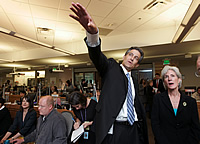 HHS Kathleen Secretary Sebelius with Acting Director Richard Besser