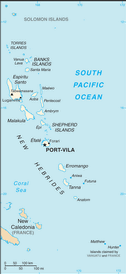 Map of Vanuatu