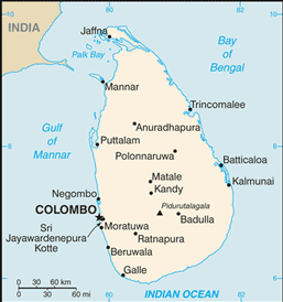 Map of Sri Lanka