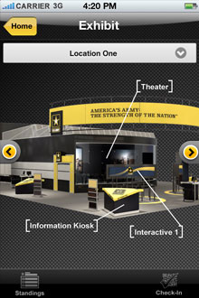 Exhibit page - United States Army AUSA Exhibit iPhone application screenshot