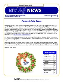 NVLAP News Fall/Winter 2011