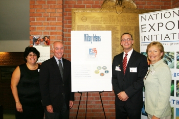 U.S. Department District Director Anne Evans, Congressman Joe Courtney, Andrew Lavery (Military Intern), and Connecticut State Representative Pamela Sawyer