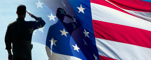 Veteran Saluting the Flag