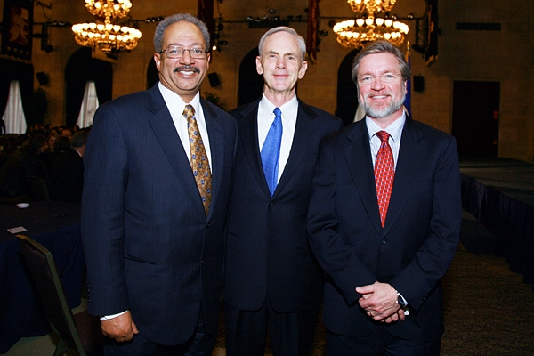 Secretary Bryson is joined by Congressman Chaka Fattah and  Rolf Lundberg, Senior Vice President, Congressional and Public Affairs at the U.S. Chamber of Commerce