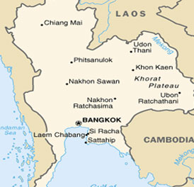 map of Thailand