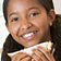 Photo: Girl eating a sandwich