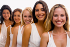 Group of smiling woman