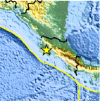 Small map showing earthquake