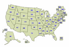 Map of USA (Department of Commerce). Click for larger map.