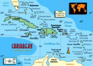 Map of Caribbean Basin