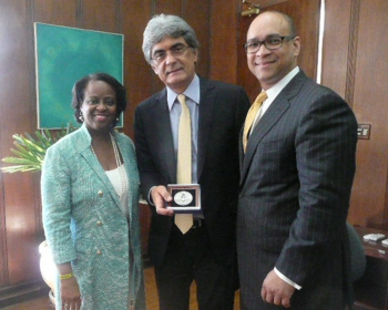 With Director Hinson (right) are Ms. Reta Jo Lewis, S/Special Representative for Global Intergovernmental Affairs, U.S. Department of State Mr. Julio Semeghini, Secretary of State, São Paulo, Planning and Regional Development  