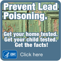 Prevent Lead Poisoning. Get your home tested. Get your child tested. Get the facts! Click here…