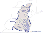 Map of Chesapeake Bay.