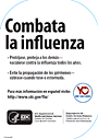 Combata la influenza Calcomanía estática