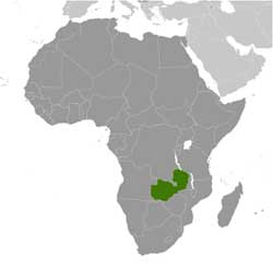 map of Zambia