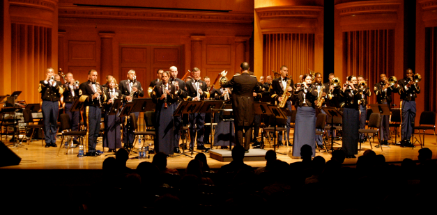 U.S. Army band ensamble performing