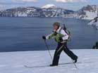 Cross country skiing at Crater Lake. Photo: NPS