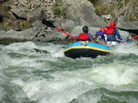 Running the rapids in the canyon