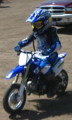 young motocross rider in the Shoshone Field Office