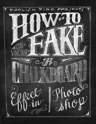 DIY: chalkboard effect in Photoshop