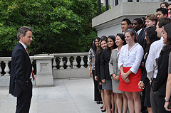 Secretary Geither speaks to Summer 2012 interns