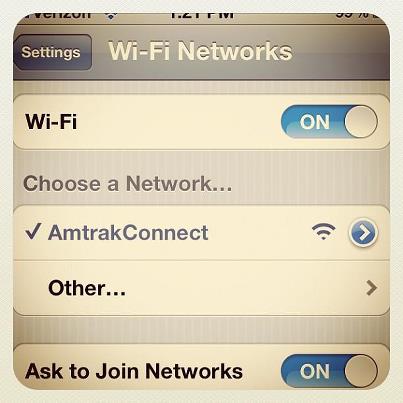 Photo: "Like" this if you love being connected while riding the train! Try AmtrakConnect on select routes to use our Wi-Fi. http://amtrk.us/p532 (Instagram by @rachelvail)