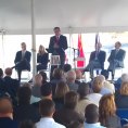 Photo: TVA's Tim Hope speaks at the dedication.