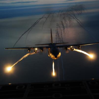 Photo: Photo of the Day: The New York Air National Guard's 107th Airlift Wing NYANG flies a night formation training mission with live flares to be used in the training scenario. A “Flare” is an aerial infrared countermeasure to counter and infrared homing (heat seeking) surface-to air or air-to-air missile. Learn more here: http://owl.li/e7GOD