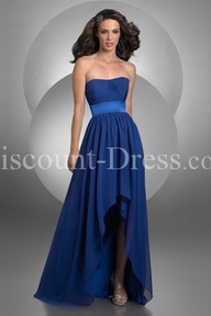 Chiffon A-line Strapless Floor Length Bridesmaid Dress With Sash / Ribbon US$99.99