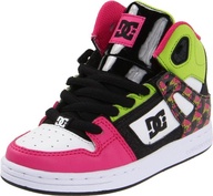 DC Kids Rebound Skate Shoe (Little Kid/Big Kid),Crazy Pink/Soft Lime,6.5 M US Big Kid $50.00