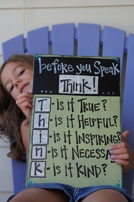 before you speak..