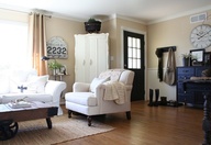 Canvas Natural by Ralph Lauren Paint *All trim, ceilings, and beadboard are painted Seaside Sand by Behr