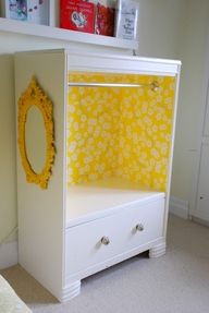 kids wardrobe made from a dresser