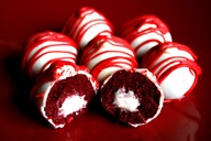 Cream Cheese Filled Red Velvet Cake Balls