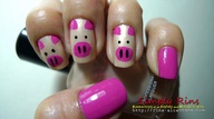 Nail Art Three Little Pigs