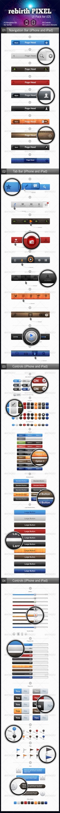 UI Pack for iOS by rebirthPIXEL - GraphicRiver Item for Sale