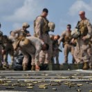 Photo: 121003-N-NN926-015

121003-N-NN926-015 GULF OF ADEN (Oct. 3, 2012) U.S. Marines break down their gear after a small arms weapons qualification course aboard the amphibious transport dock ship USS New York (LPD 21). New York is part of the Iwo Jima Amphibious Ready Group with the embarked 24th Marine Expeditionary Unit and is deployed in support of maritime security operations and theater security cooperation efforts in the U.S. 5th Fleet area of responsibility. (U.S. Navy photo by Mass Communication Specialist 2nd Class Zane Ecklund/Released)