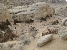 Volunteers clean up the Oregon Basin Petroglyph Site.