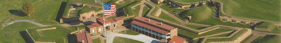 The Garrison Flag flies over Fort McHenry.