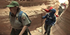 Ranger leads students through slot canyon