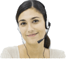 Woman wearing a headset