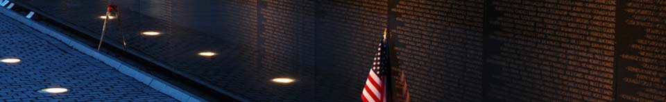 Vietnam Veterans Memorial Wall at night