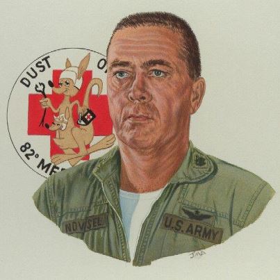 Photo: Today in Army history: October 2, 1969, Kien Tuong Province, Vietnam - Chief Warrant Officer Michael Novosel takes actions for which he is later awarded the Medal of Honor.  His citation: CWO Novosel, 82d Medical Detachment, distinguished himself while serving as commander of a medical evacuation helicopter. He unhesitatingly maneuvered his helicopter into a heavily fortified and defended enemy training area where a group of wounded Vietnamese soldiers were pinned down by a large enemy force. Flying without gunship or other cover and exposed to intense machinegun fire, CWO Novosel was able to locate and rescue a wounded soldier. Since all communications with the beleaguered troops had been lost, he repeatedly circled the battle area, flying at low level under continuous heavy fire, to attract the attention of the scattered friendly troops. This display of courage visibly raised their morale, as they recognized this as a signal to assemble for evacuation. On 6 occasions he and his crew were forced out of the battle area by the intense enemy fire, only to circle and return from another direction to land and extract additional troops. Near the end of the mission, a wounded soldier was spotted close to an enemy bunker. Fully realizing that he would attract a hail of enemy fire, CWO Novosel nevertheless attempted the extraction by hovering the helicopter backward. As the man was pulled on aboard, enemy automatic weapons opened fire at close range, damaged the aircraft and wounded CWO Novosel. He momentarily lost control of the aircraft, but quickly recovered and departed under the withering enemy fire. In all, 15 extremely hazardous extractions were performed in order to remove wounded personnel. As a direct result of his selfless conduct, the lives of 29 soldiers were saved. The extraordinary heroism displayed by CWO Novosel was an inspiration to his comrades in arms and reflect great credit on him, his unit, and the U.S. Army.