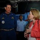 Photo: 121012-N-FI736-177 SUEZ CANAL (Oct. 12, 2012) - Capt. Joseph Leonard, commander, Destroyer Squadron (DESRON) 2, speaks with U.S. Ambassador to the Arab Republic of Egypt Anne Patterson on the bridge of aircraft carrier USS Enterprise (CVN 65) as the ship transits the Suez Canal. Enterprise is deployed to the U.S. 5th Fleet area of responsibility conducting maritime security operations, theater security cooperation efforts and support missions in support offor Operation Enduring Freedom. (U.S. Navy photo by Mass Communication Specialist 3rd Class Scott Pittman/Released) USS Enterprise (CVN 65)