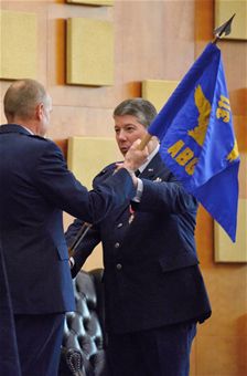 AFMC commander accepts brass eagle on behalf of command