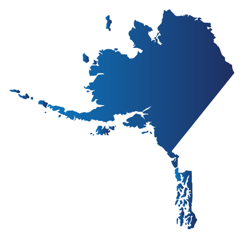 Alaskan Region Map covering States: AK