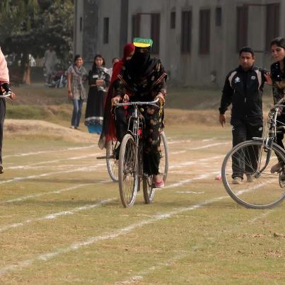 Photo: Congratulations to Ali Zeshan Iqbal and Muhammad Hamza Khan, our Exchanges Connect Photo Contest winners from Pakistan!
 
This is Ali's photo, called "Cycle Race," which was selected from 936 worldwide submissions as a finalist for the “Empowering Women & Girls through Sports” Photo Contest.  For more information, see: http://go.usa.gov/Y225