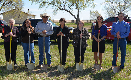 (Left to right) Susan Kary-Parmelee Volunteer Fire Department Secretary, Terri L. Grablander-South Central RC & D, John Spotted Tail-Community Liaison for Rosebud Sioux Tribe President, Elsie M. Meeks-South Dakota USDA Rural Development State Director, Marlene Knutson-Central South Dakota Enhancement District Executive Director, Rochelle Rogers-Senator Tim Johnson’s office, and Clark Guthmiller-USDA Rural Development Manager.